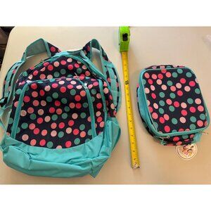 youth backpack & Lunch bag set water resistant padded laptop or tablet compart.